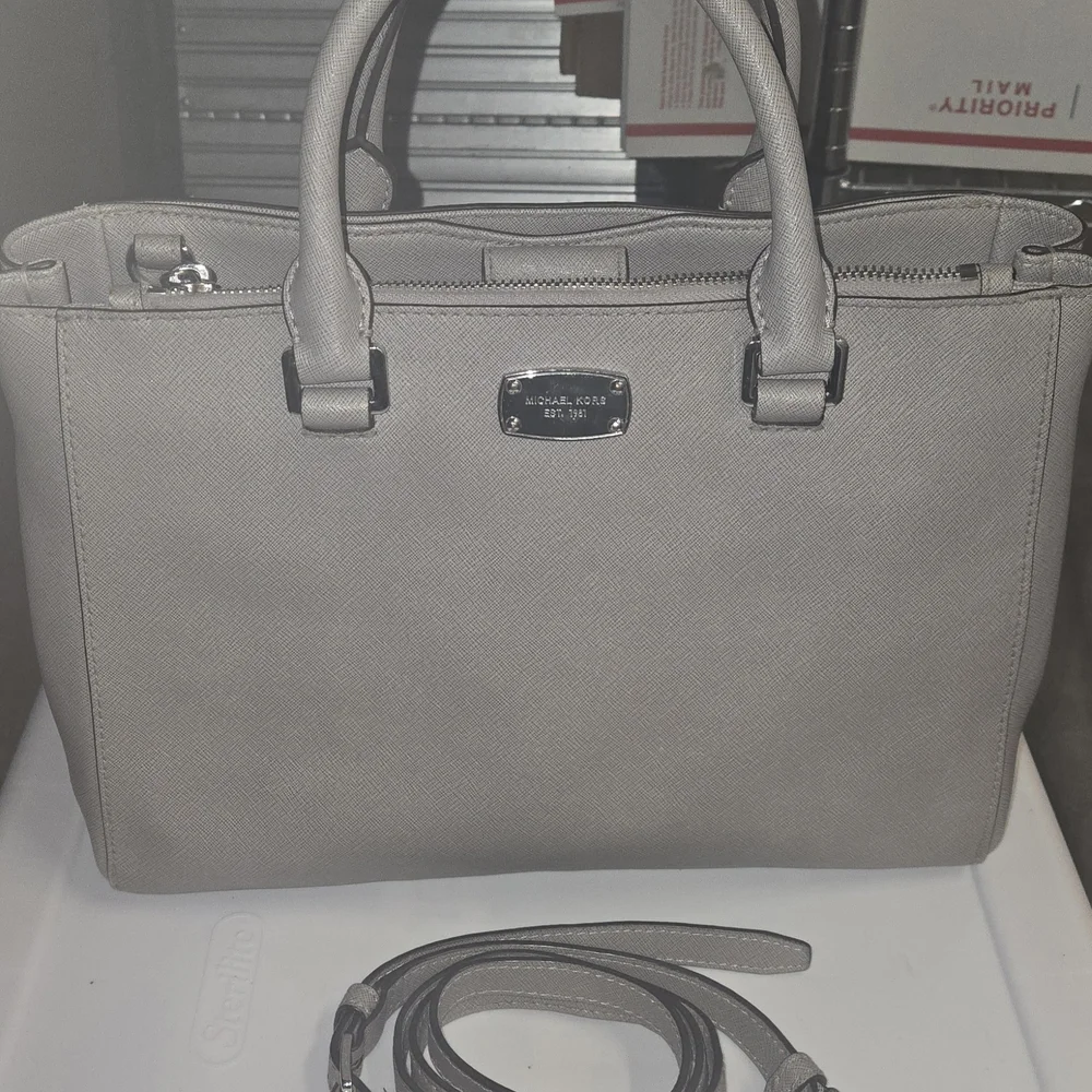 Michael Kors Gray Satchel Bag